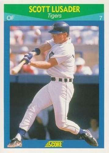 #42 Scott Lusader - Detroit Tigers - 1990 Score Rising Stars Baseball