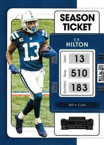 #42 T.Y. Hilton - Indianapolis Colts - 2021 Panini Contenders Football