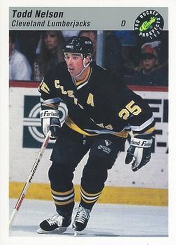 #42 Todd Nelson - Cleveland Lumberjacks - 1993 Classic Pro Prospects Hockey