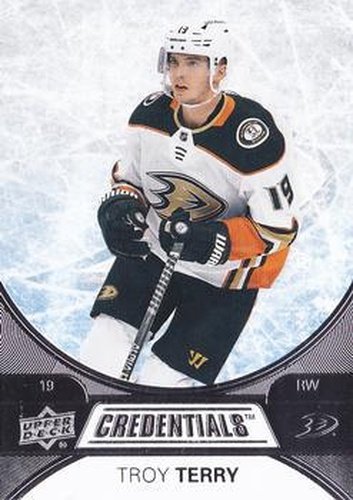 #42 Troy Terry - Anaheim Ducks - 2021-22 Upper Deck Credentials Hockey