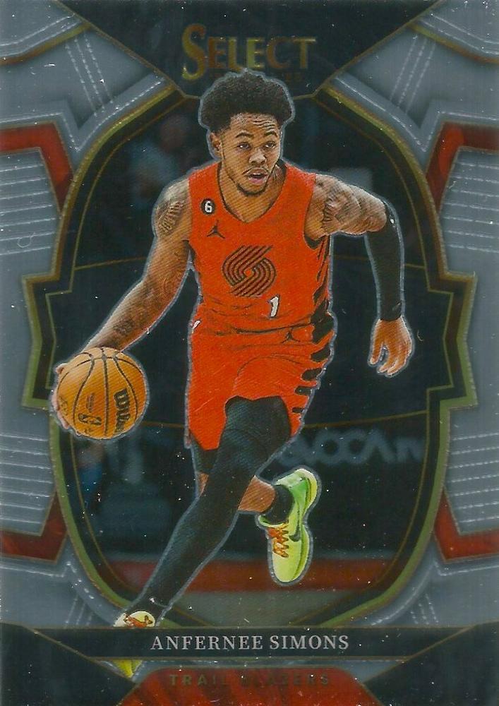 #42 Anfernee Simons - Portland Trail Blazers - 2022-23 Panini Select Basketball