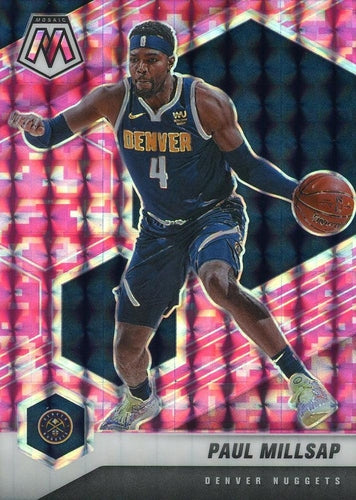 #42 Paul Millsap - Denver Nuggets - 2020-21 Panini Mosaic - Mosaic Camo Pink Basketball