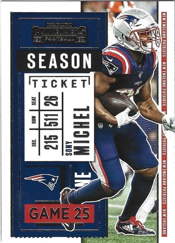 #42 Sony Michel - New England Patriots - 2020 Panini Contenders Football
