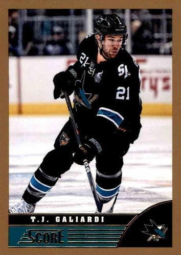 #431 T.J. Galiardi - San Jose Sharks - 2013-14 Score - Gold Hockey