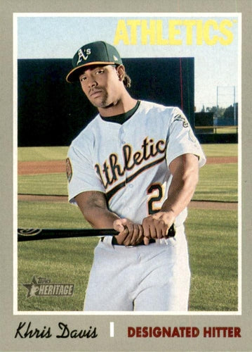 #432 Khris Davis - Oakland Athletics - 2019 Topps Heritage Baseball