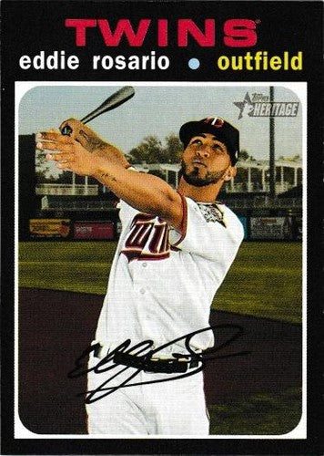#432 Eddie Rosario - Minnesota Twins - 2020 Topps Heritage Baseball