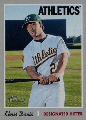 #432b Khris Davis - Oakland Athletics - 2019 Topps Heritage Baseball
