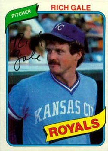 #433 Rich Gale - Kansas City Royals - 1980 Topps Baseball