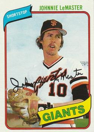 #434 Johnnie LeMaster - San Francisco Giants - 1980 Topps Baseball