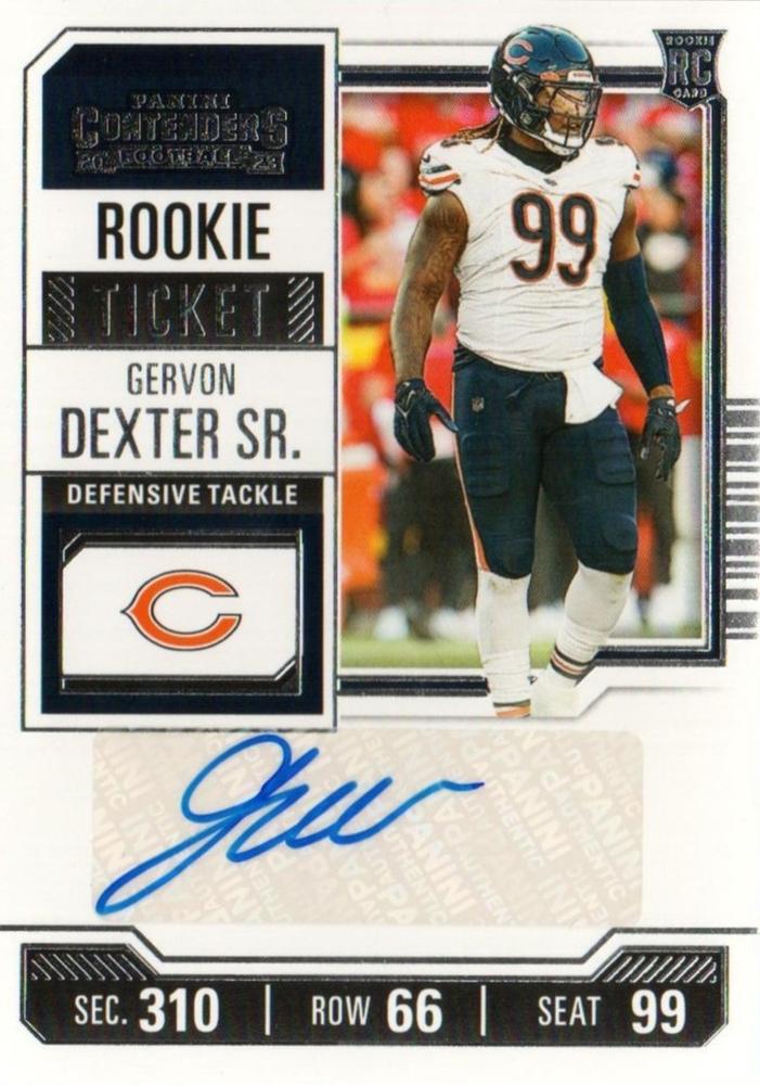 #236 Gervon Dexter Sr. - Chicago Bears - 2023 Panini Contenders Football