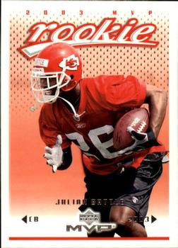 #436 Julian Battle - Kansas City Chiefs - 2003 Upper Deck MVP Football