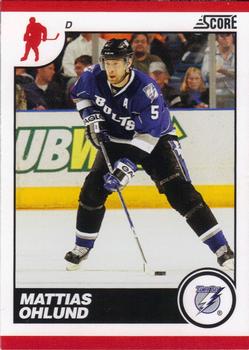 #436 Mattias Ohlund - Tampa Bay Lightning - 2010-11 Score Hockey