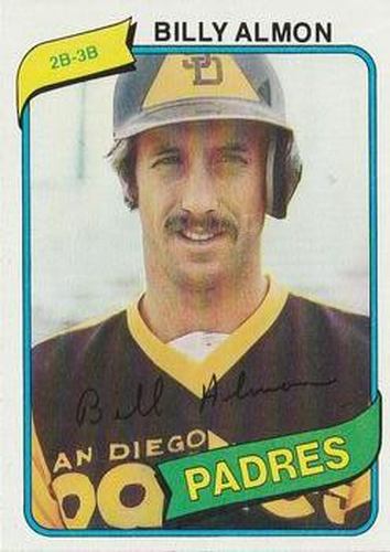 #436 Billy Almon - San Diego Padres - 1980 Topps Baseball