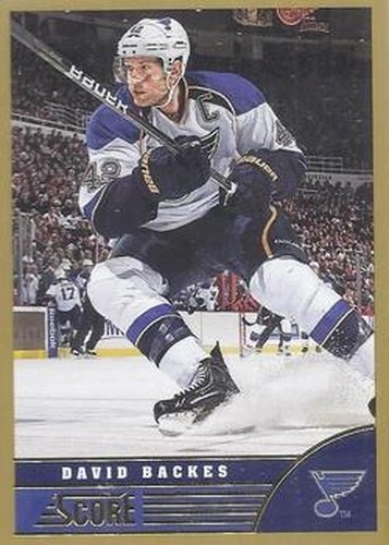 #437 David Backes - St. Louis Blues - 2013-14 Score - Gold Hockey