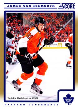 #438 James van Riemsdyk - Toronto Maple Leafs - 2012-13 Score - Gold Rush Hockey