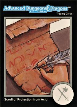 #438 Scroll of Protection from Acid - 1991 TSR Advanced Dungeons & Dragons - Silver