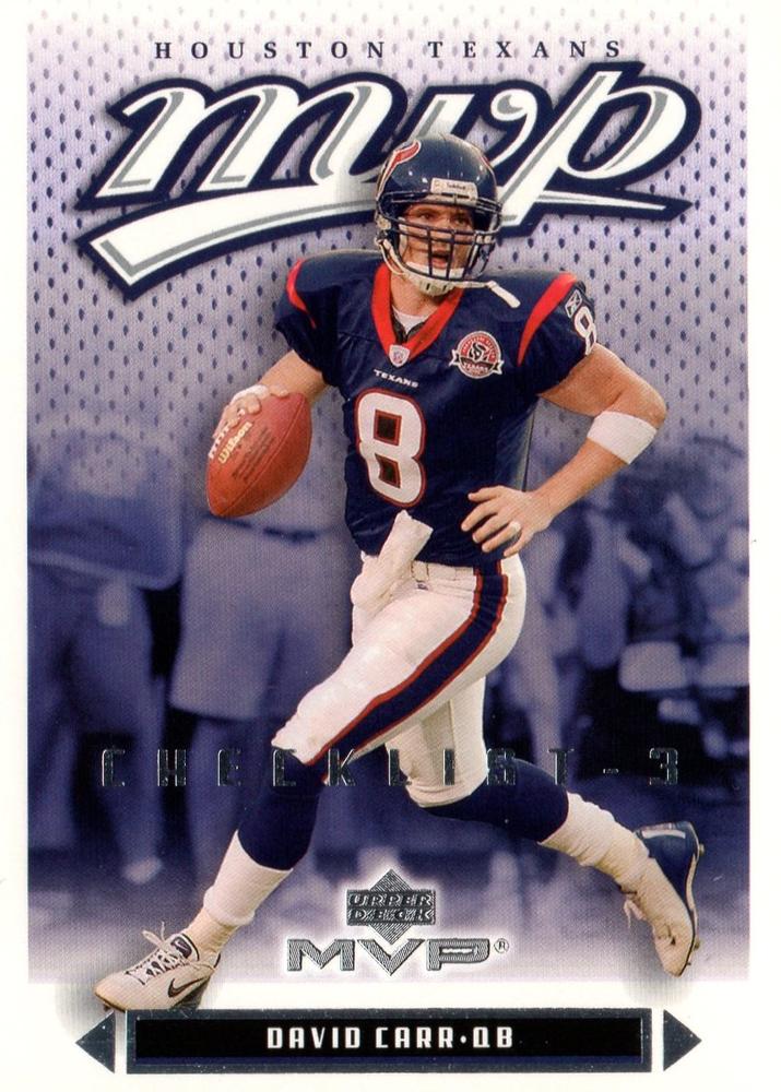 #439 David Carr - Houston Texans - 2003 Upper Deck MVP Football
