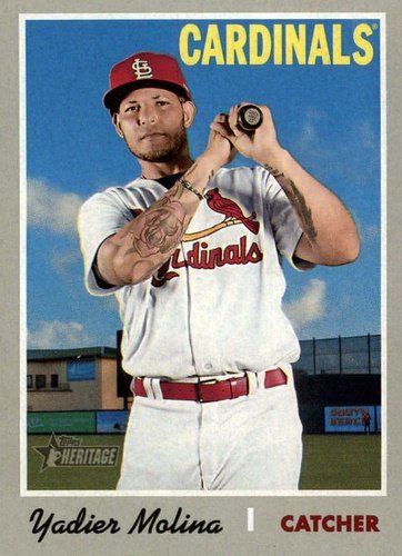 #439 Yadier Molina - St. Louis Cardinals - 2019 Topps Heritage Baseball