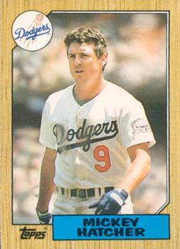 #43T Mickey Hatcher - Los Angeles Dodgers - 1987 Topps Traded Baseball