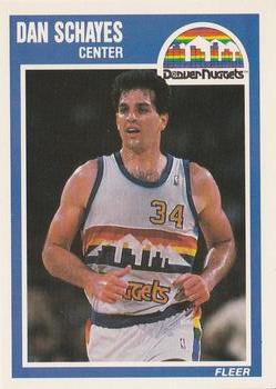 #43 Dan Schayes - Denver Nuggets - 1989-90 Fleer Basketball