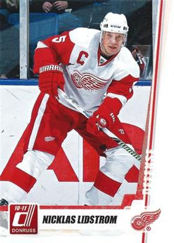 #43 Nicklas Lidstrom - Detroit Red Wings - 2010-11 Donruss Hockey