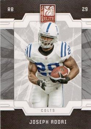 #43 Joseph Addai - Indianapolis Colts - 2009 Donruss Elite Football