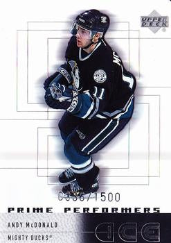 #103 Andy McDonald - Anaheim Mighty Ducks - 2000-01 Upper Deck Ice Hockey