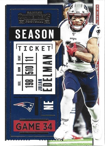 #43 Julian Edelman - New England Patriots - 2020 Panini Contenders Football