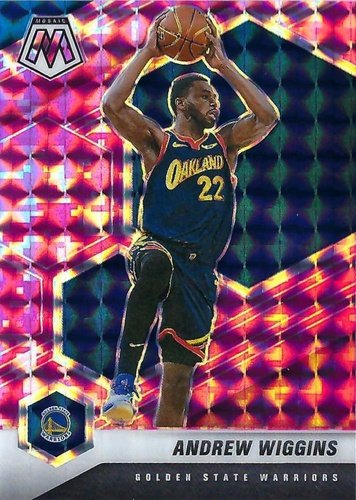 #43 Andrew Wiggins - Golden State Warriors - 2020-21 Panini Mosaic - Mosaic Camo Pink Basketball