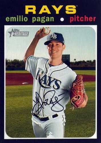 #43 Emilio Pagan - Tampa Bay Rays - 2020 Topps Heritage Baseball