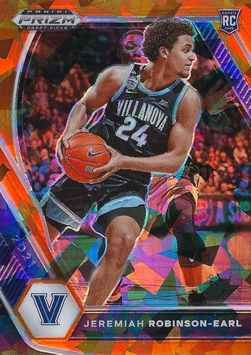 #43 Jeremiah Robinson-Earl - Villanova Wildcats - 2021 Panini Prizm Draft Picks - Orange Ice Basketball