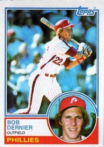 #43 Bob Dernier - Philadelphia Phillies - 1983 Topps Baseball