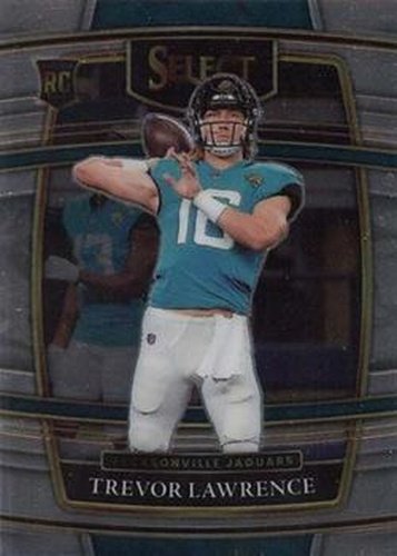#43 Trevor Lawrence - Jacksonville Jaguars - 2021 Panini Select - Black and Gold Prizm Die Cut Football