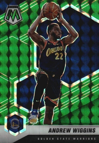 #43 Andrew Wiggins - Golden State Warriors - 2020-21 Panini Mosaic - Mosaic Green Basketball