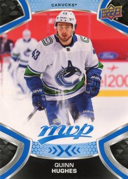 #43 Quinn Hughes - Vancouver Canucks - 2021-22 Upper Deck MVP - Blue Hockey
