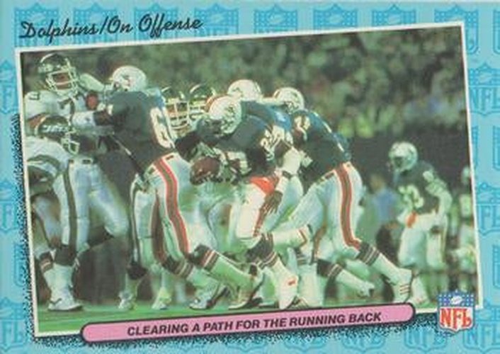 #43 Clearing a Path for the Running Back Offense - Miami Dolphins - 1986 Fleer Team Action Football