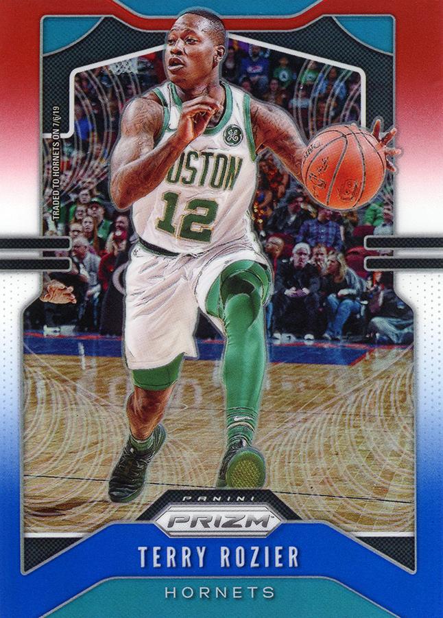 #43 Terry Rozier - Charlotte Hornets - 2019-20 Panini Prizm - Prizms Red White and Blue Basketball