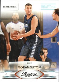 #193 Goran Suton - Utah Jazz - 2009-10 Panini Prestige - Draft Picks Light Blue Basketball