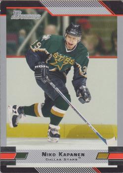 #43 Niko Kapanen - Dallas Stars - 2003-04 Bowman Draft Picks and Prospects Hockey