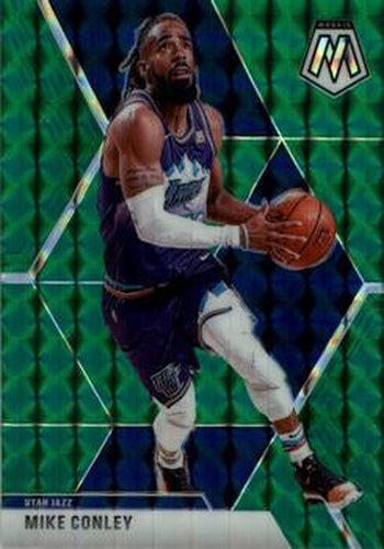 #43 Mike Conley - Utah Jazz - 2019-20 Panini Mosaic - Green Prizm Basketball