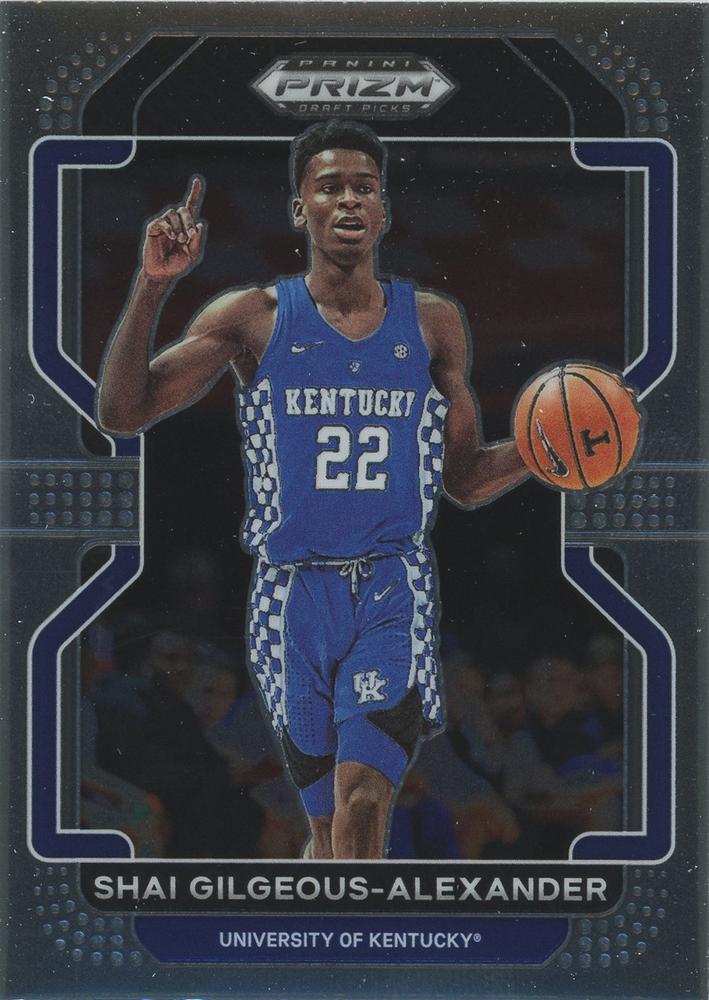 #43 Shai Gilgeous-Alexander - Kentucky Wildcats - 2022 Panini Prizm Draft Picks Basketball
