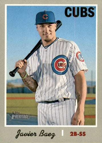 #440 Javier Baez - Chicago Cubs - 2019 Topps Heritage Baseball