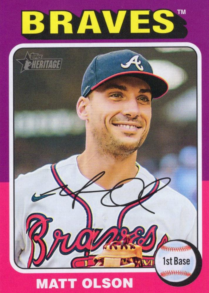 #440b Matt Olson - Atlanta Braves - 2024 Topps Heritage Baseball