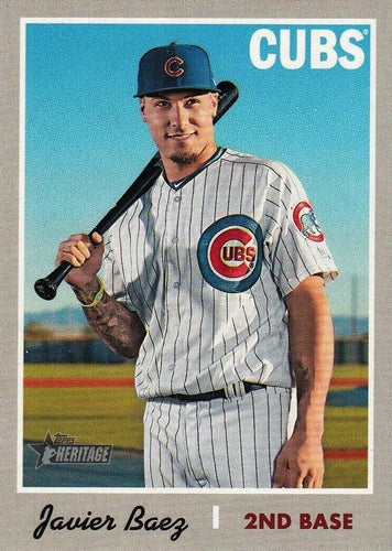 #440c Javier Baez - Chicago Cubs - 2019 Topps Heritage Baseball