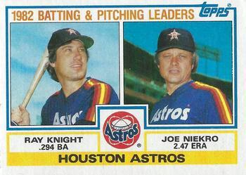 #441 Astros Leaders / Checklist Ray Knight / Joe Niekro - Houston Astros - 1983 Topps Baseball