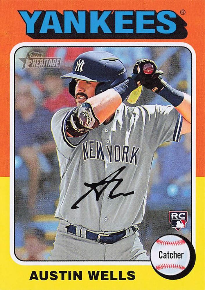 #442 Austin Wells - New York Yankees - 2024 Topps Heritage Baseball