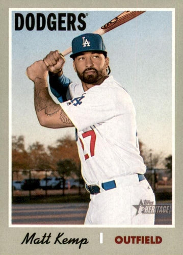 #443 Matt Kemp - Los Angeles Dodgers - 2019 Topps Heritage Baseball