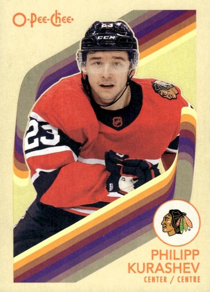 #443 Philipp Kurashev - Chicago Blackhawks - 2023-24 O-Pee-Chee - Retro Hockey
