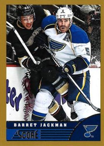 #444 Barret Jackman - St. Louis Blues - 2013-14 Score - Gold Hockey