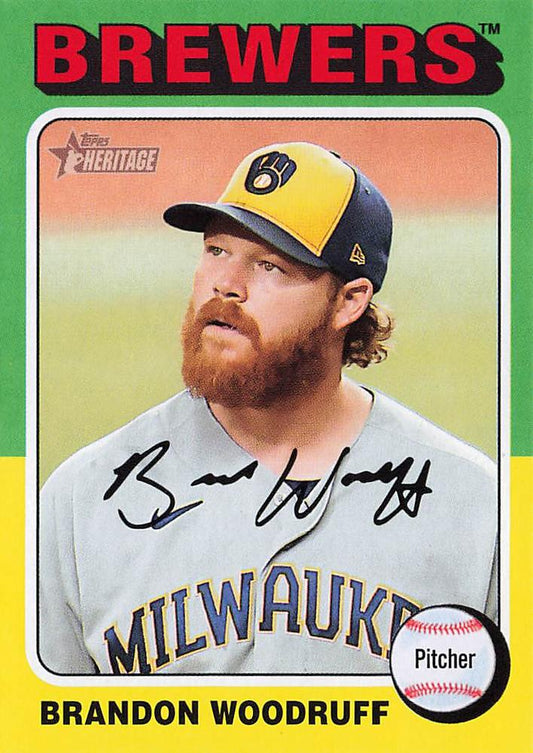 #444 Brandon Woodruff - Milwaukee Brewers - 2024 Topps Heritage Baseball